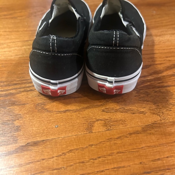 Vans Classic Black and White Slip-On Sneakers - Picture 3 of 4